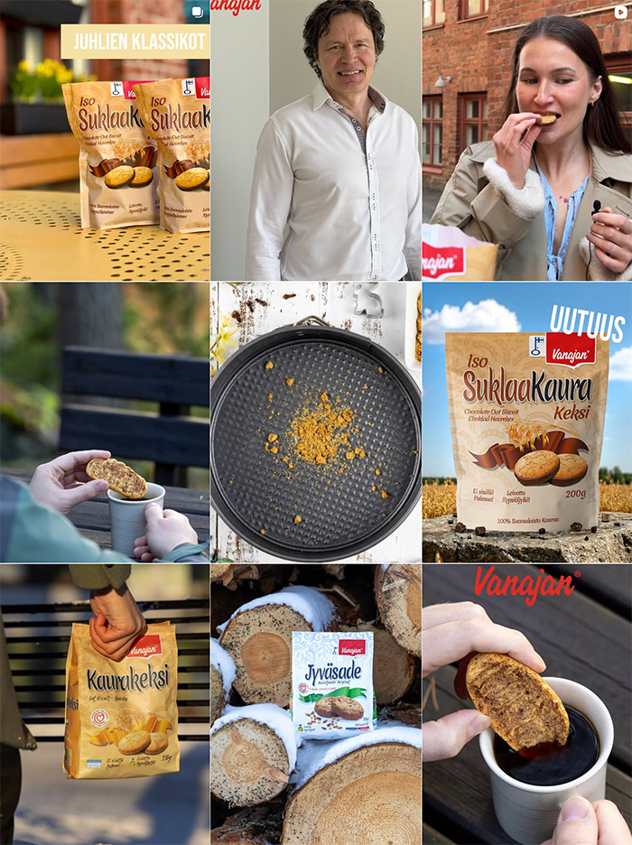 Some-markkinointi, Instagram sisällöntuotanto, Vanajan Keksit